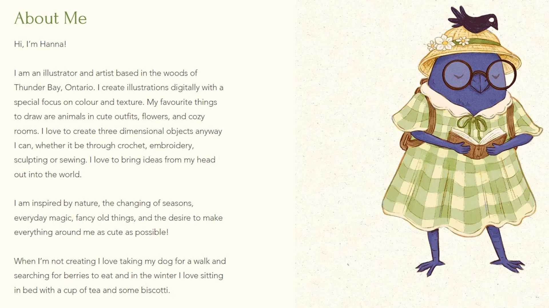 To find out more about Hanna and her art, you can visit her website by clicking on this image.