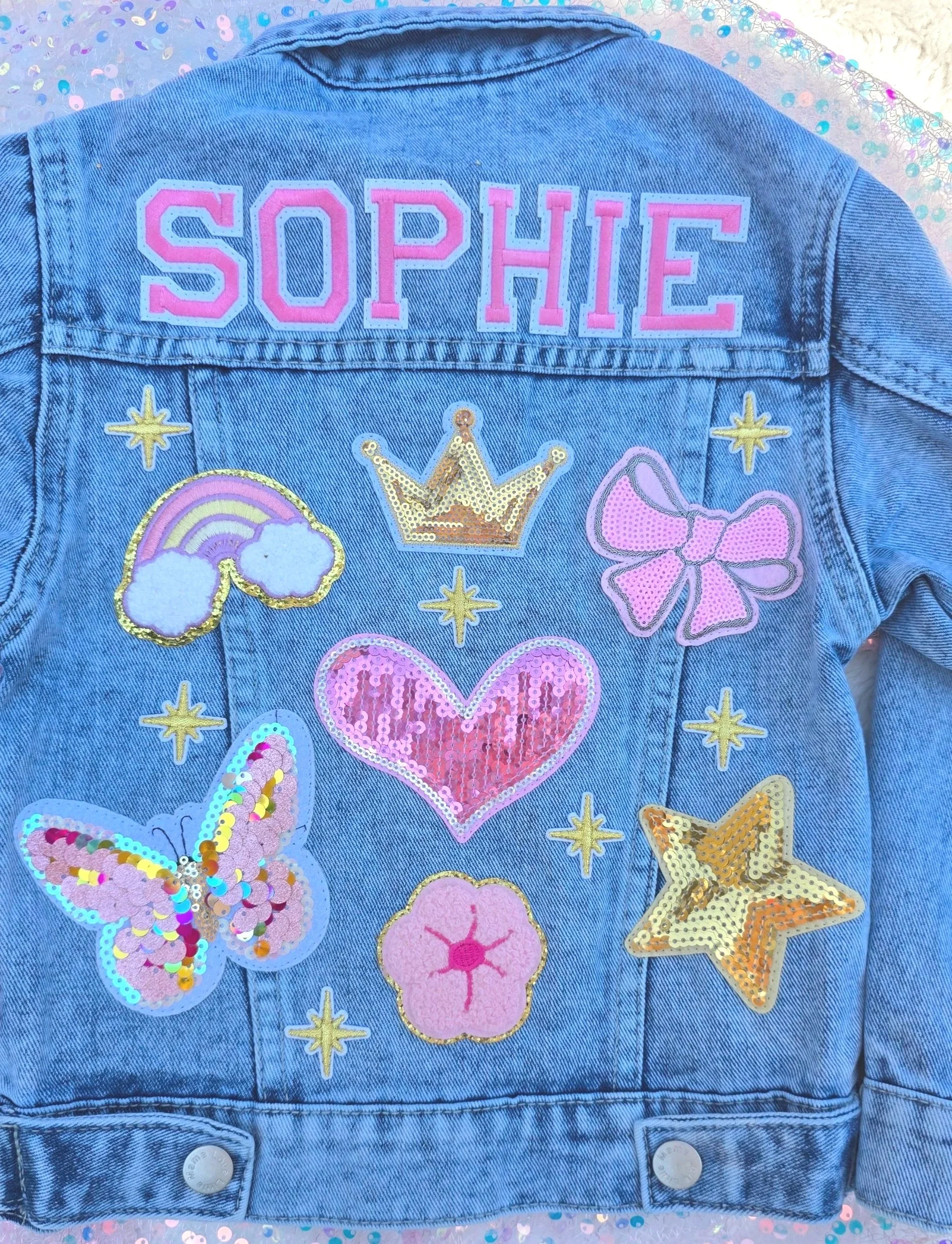 Personalized Gift Girl and Boy Custom Clothing Sewn Patches Luxury