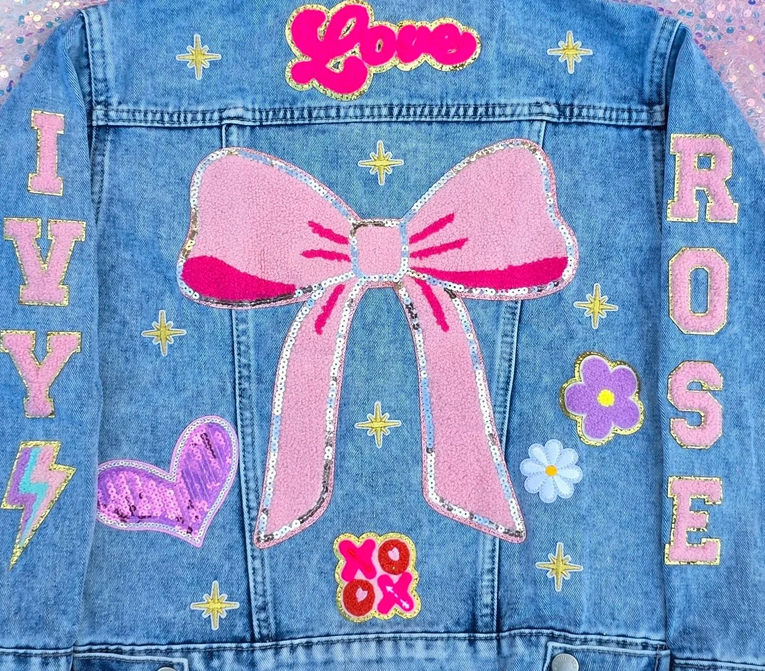 Personalized Gift Girl and Boy Custom Clothing Sewn Patches Luxury