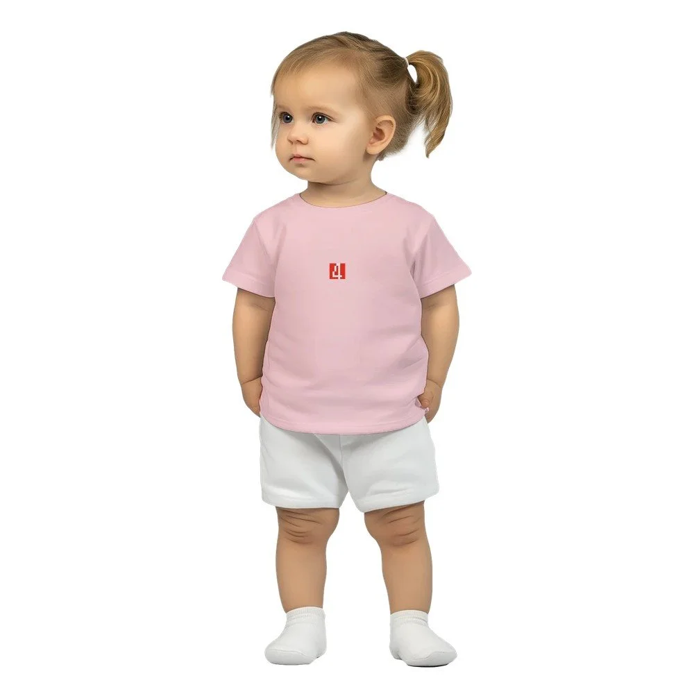 Classic Baby Crew neck T-shirt small front red print