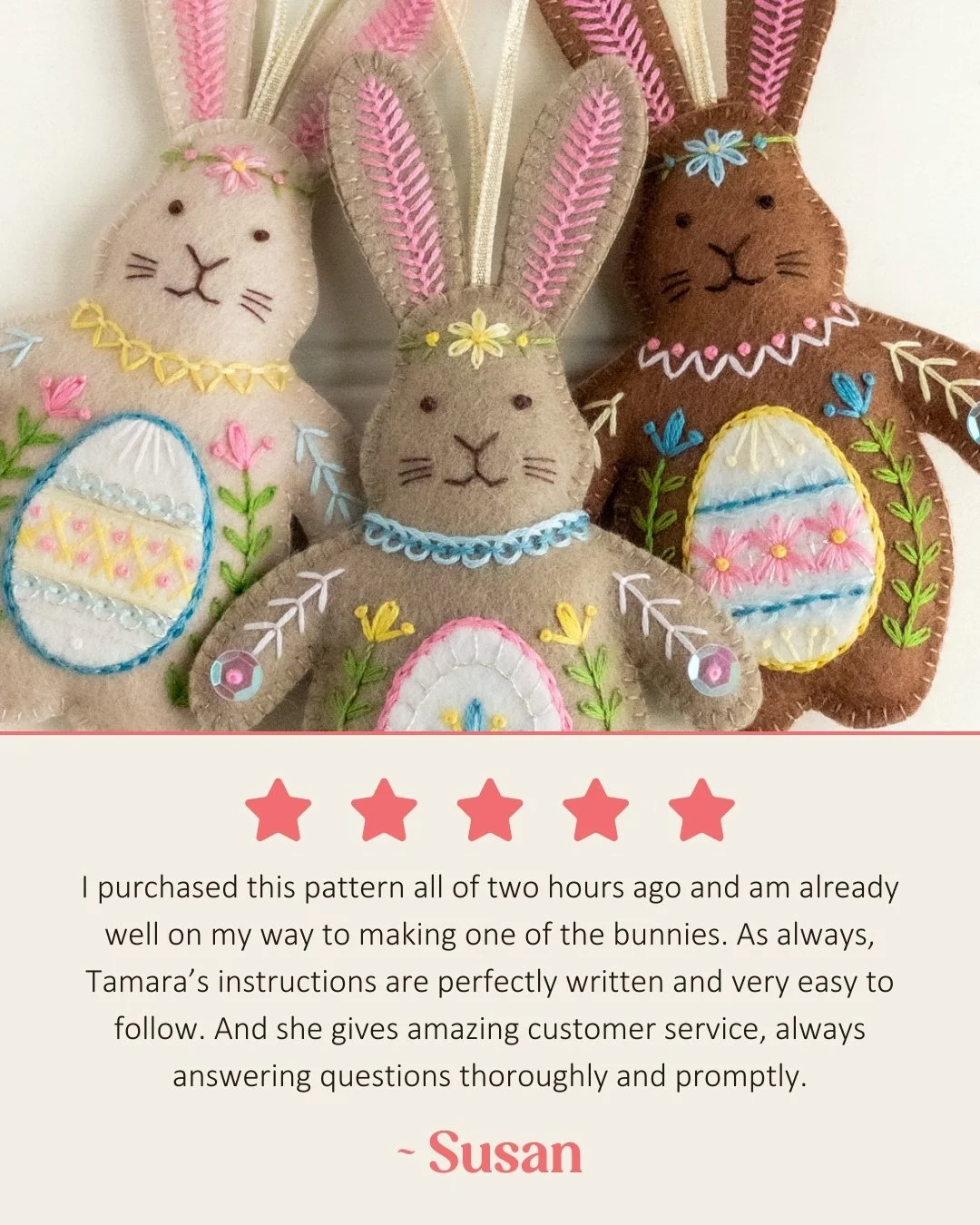 🩵🐰 Wow folks, what can I say but a heartfelt thank you for all the love you&rsquo;ve shown my new Easter bunnies pattern after only releasing it yesterday! I&rsquo;m thrilled to think of you all stitching your bunnies, and I can&rsquo;t wait to see