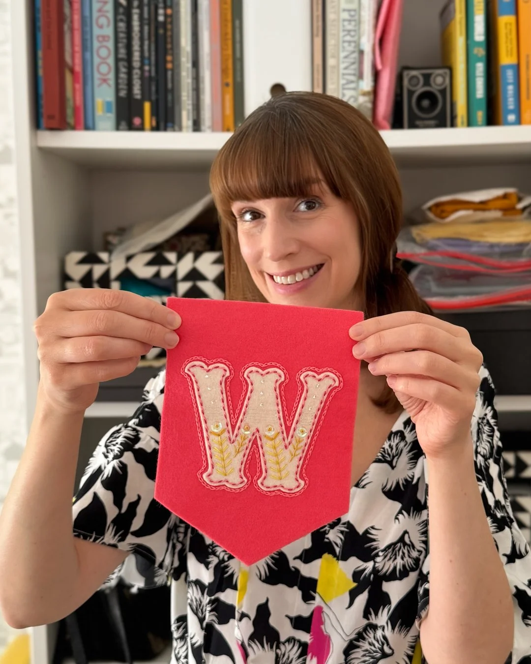 W is for... &lsquo;Well hello there, it&rsquo;s been a hot minute!&rsquo; W is also for an exciting new chapter for The Hoop in Hand - this is the first of a set of embroidered felt letters I&rsquo;m about to make up into bunting that&rsquo;ll spell 