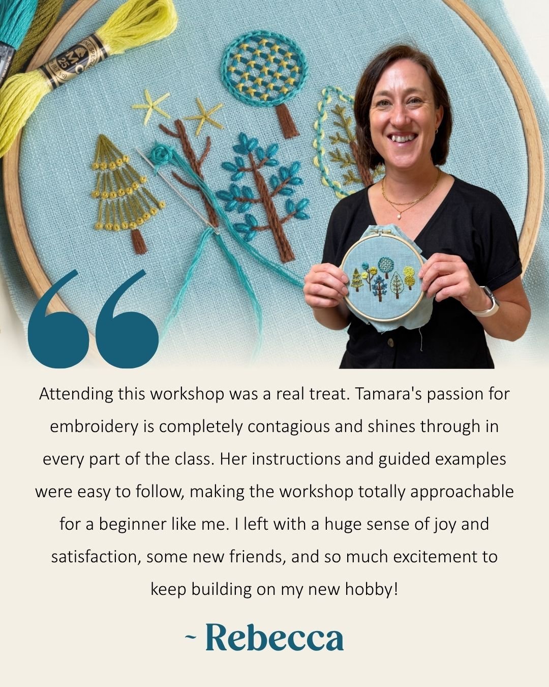 Embroidery workshop days are now officially my favourite days of the week, and it&rsquo;s just wonderful to know you&rsquo;re enjoying them too &hearts;️

Whether you&rsquo;ve signed up already, left a review, or sent me words of encouragement, thank