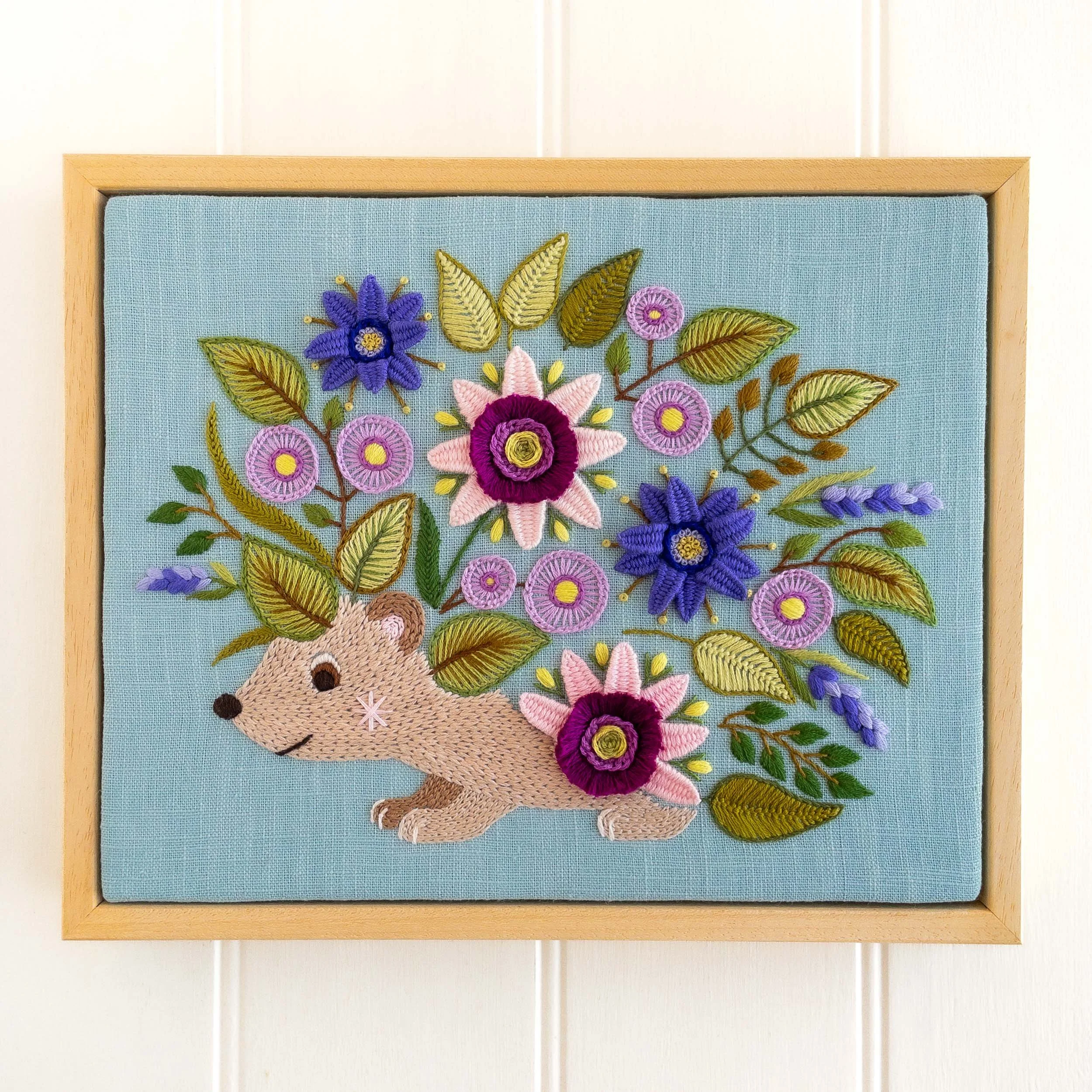 Floral Hedgehog – PDF Embroidery Pattern