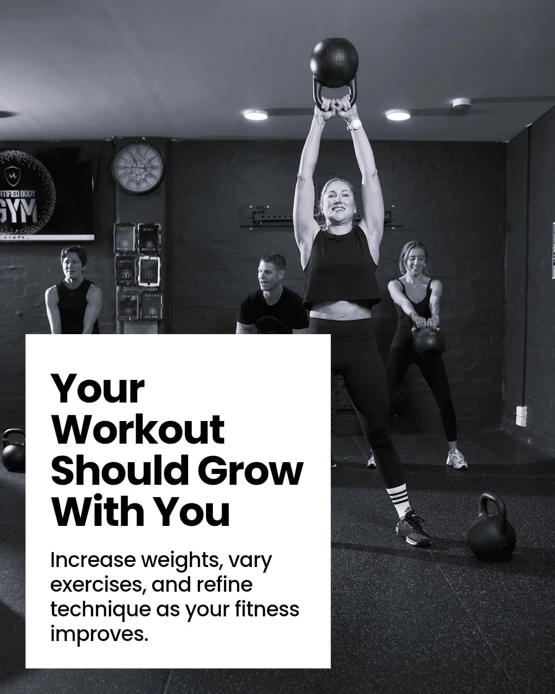 As your fitness improves, your workouts should evolve too &mdash; but it doesn't have to be complicated.

Here are simple ways to adapt your training as you get stronger and fitter:

&bull; Gradually increase weights or resistance to keep challenging