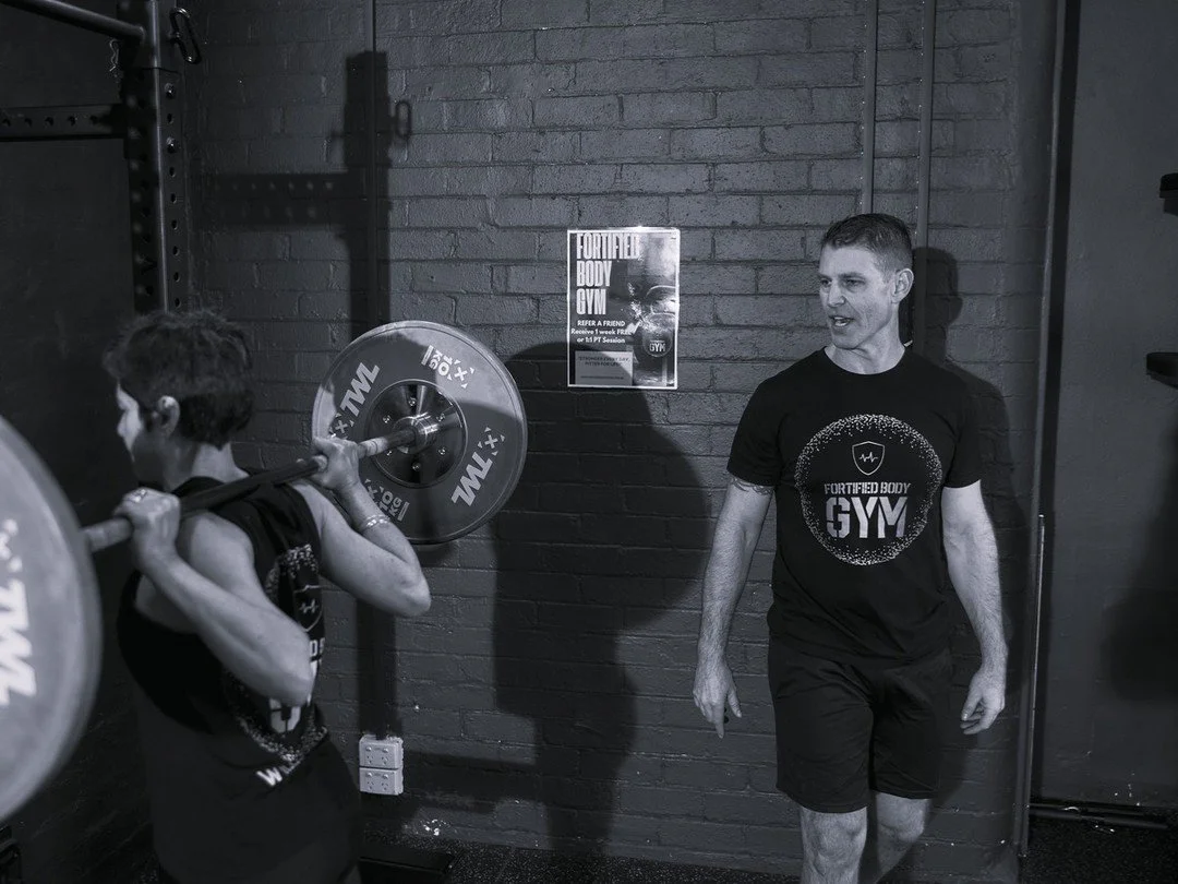 Why guess your with strength training?

Guessing your technique holds you back in progress. Real-time coaching at Fortified Body Gym corrects your form instantly, boosting strength gains and sharpening boxing skills.

Here's what real-time coaching o