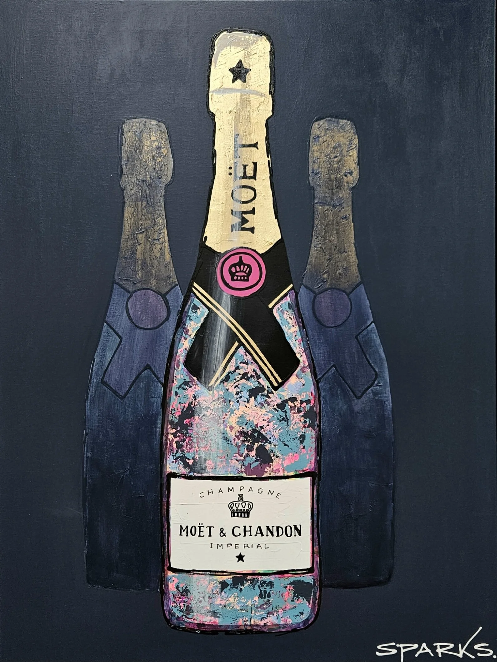 Bottle of Moet by Michelle Sparks