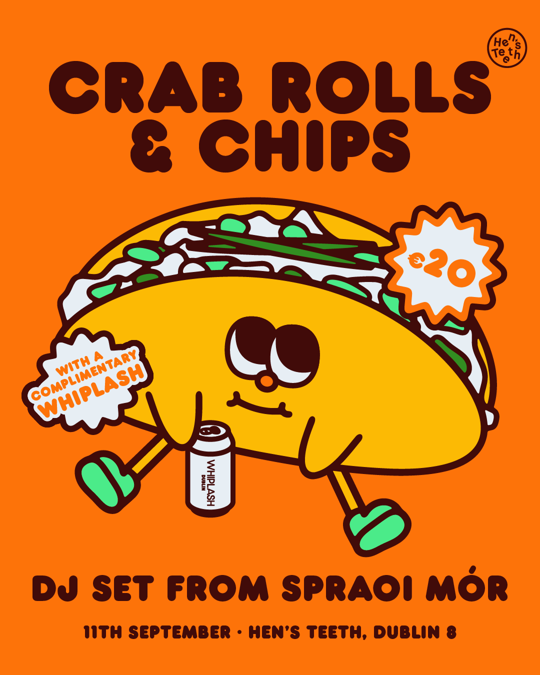 Crab Rolls &amp; Chips with DJ Spraoi Mór