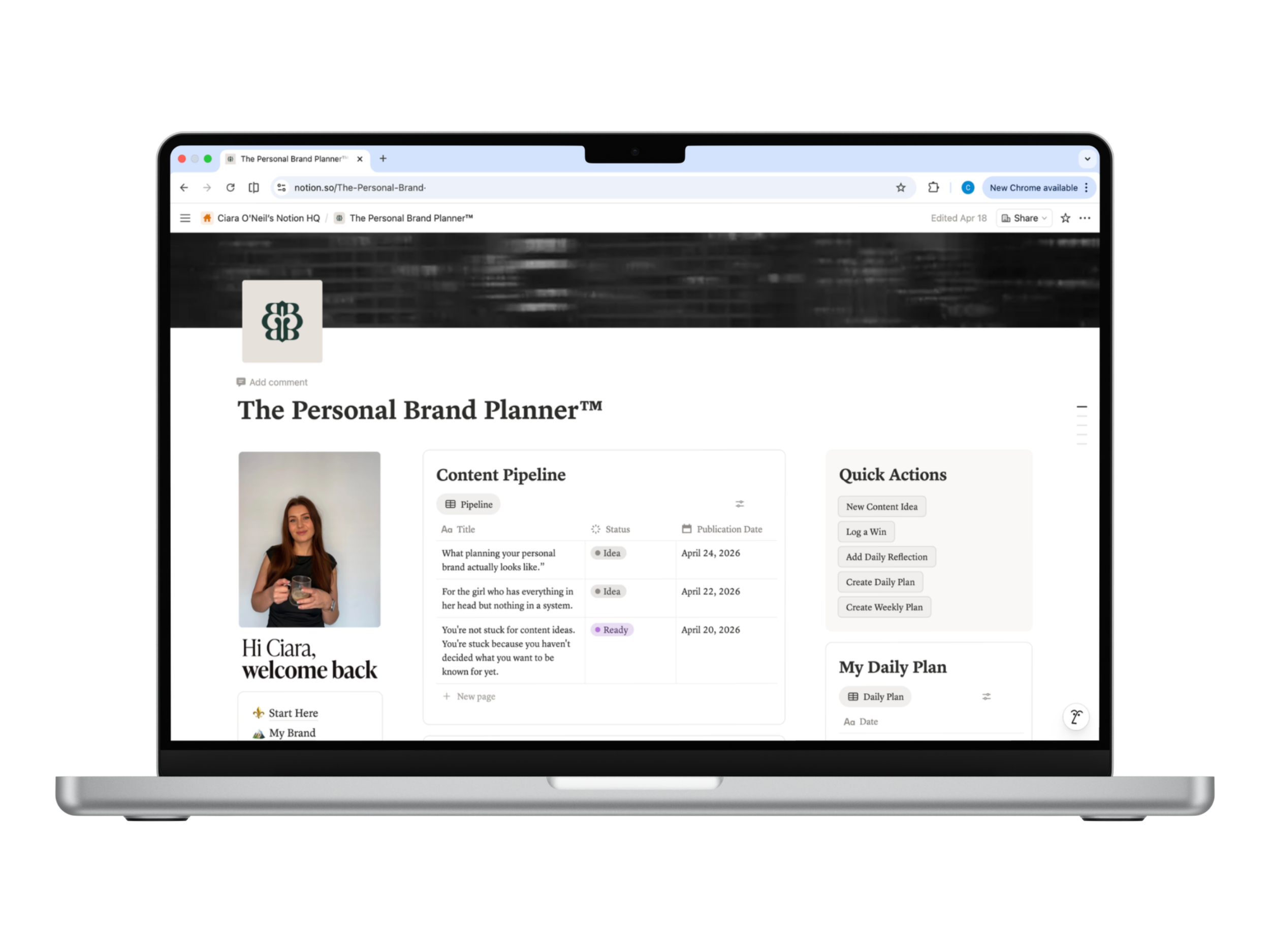 The Personal Brand Planner™