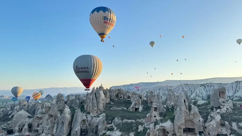 Hot Air Balloons synced with the Sun Rise