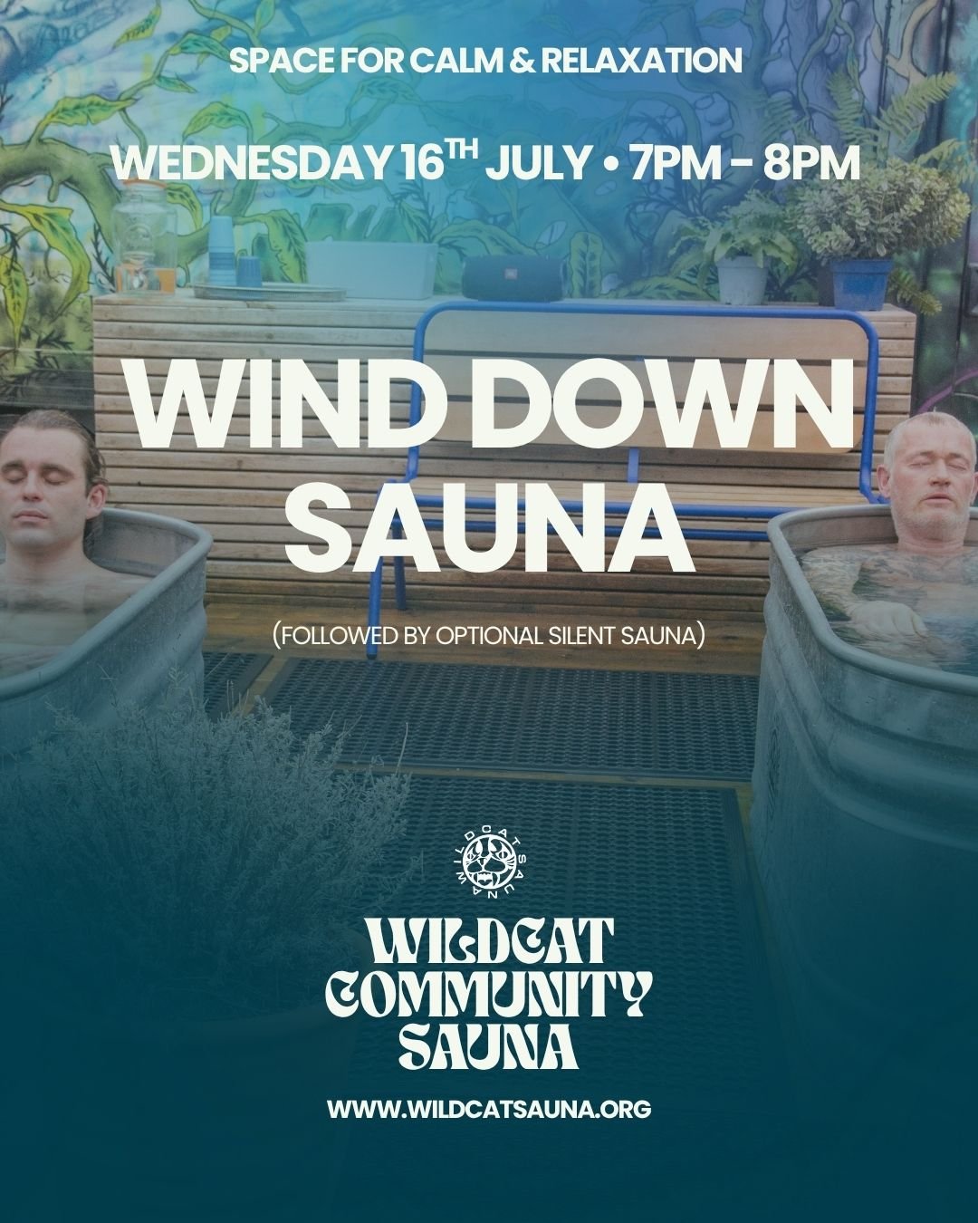🗓 New Events for Wednesday 16th July

A triple treat to ease you midweek:

🌀 Sauna Journey &bull; 7 to 8pm (barrel sauna)
With resident guide Chlo&euml; @chloe_energyclearing
An hour to tune out the noise and tune into yourself. A guided journey to