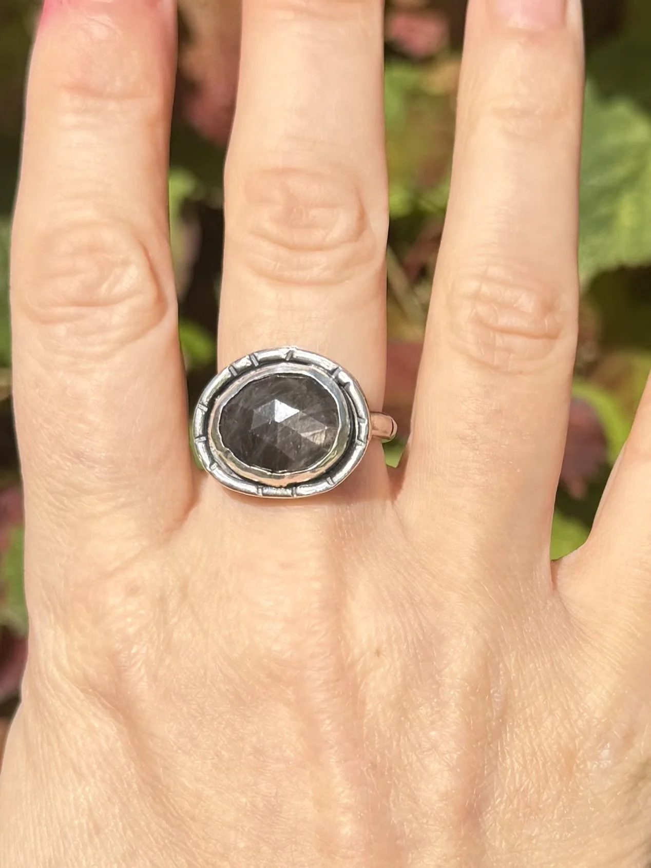 Grey Sapphire Ring - Size M