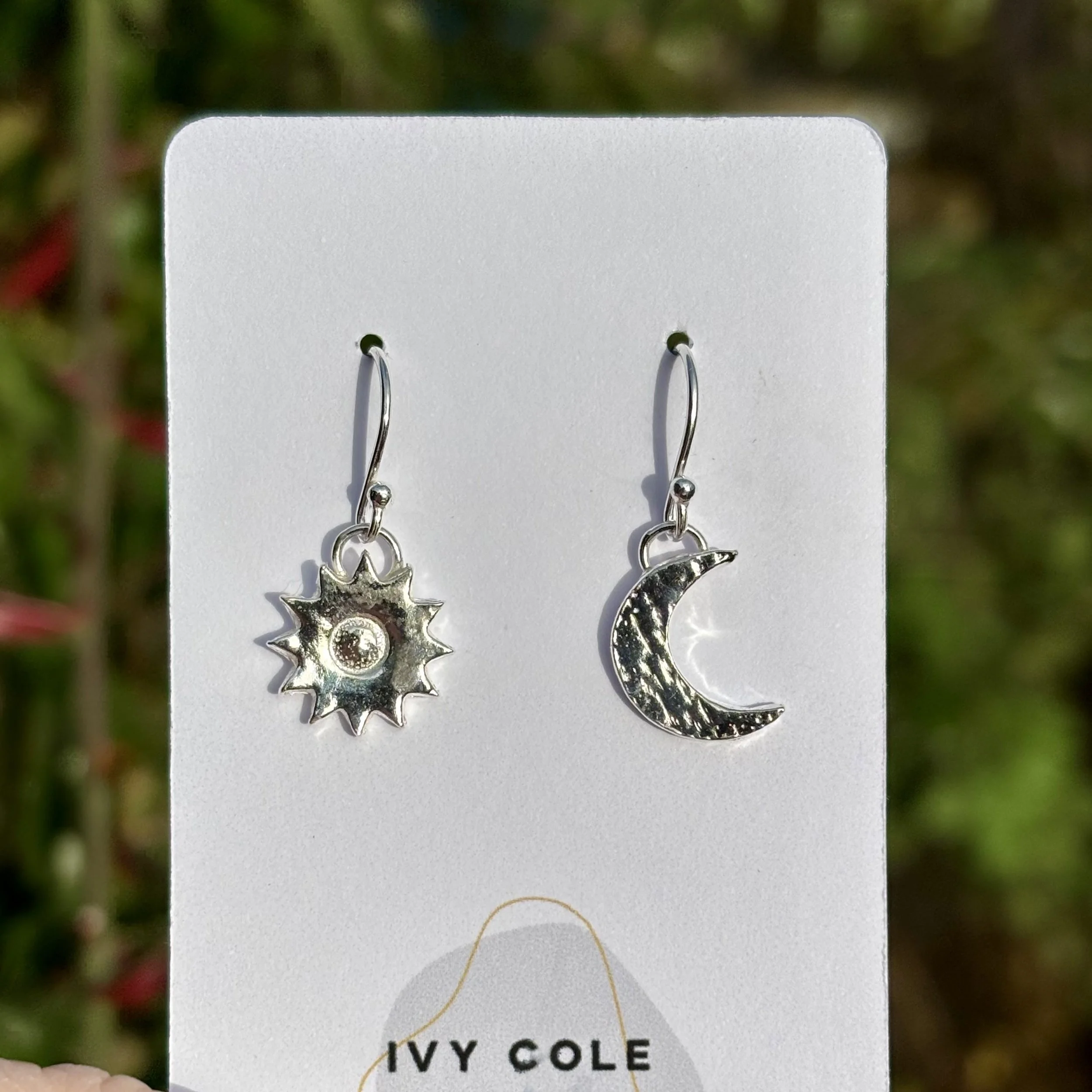 🌙 Sun & Moon Asymmetrical Dangle Earrings