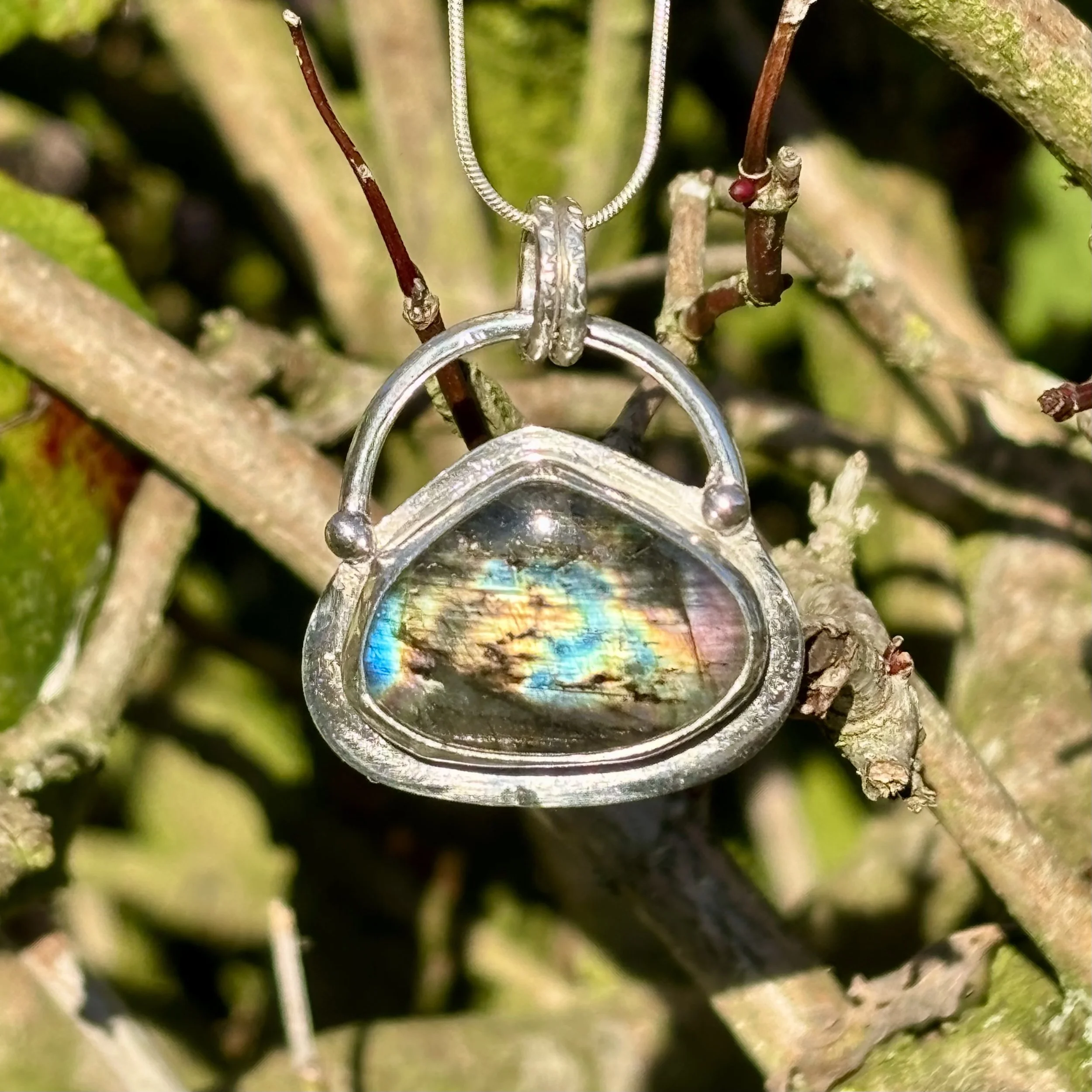 Labradorite and Sterling Silver Necklace