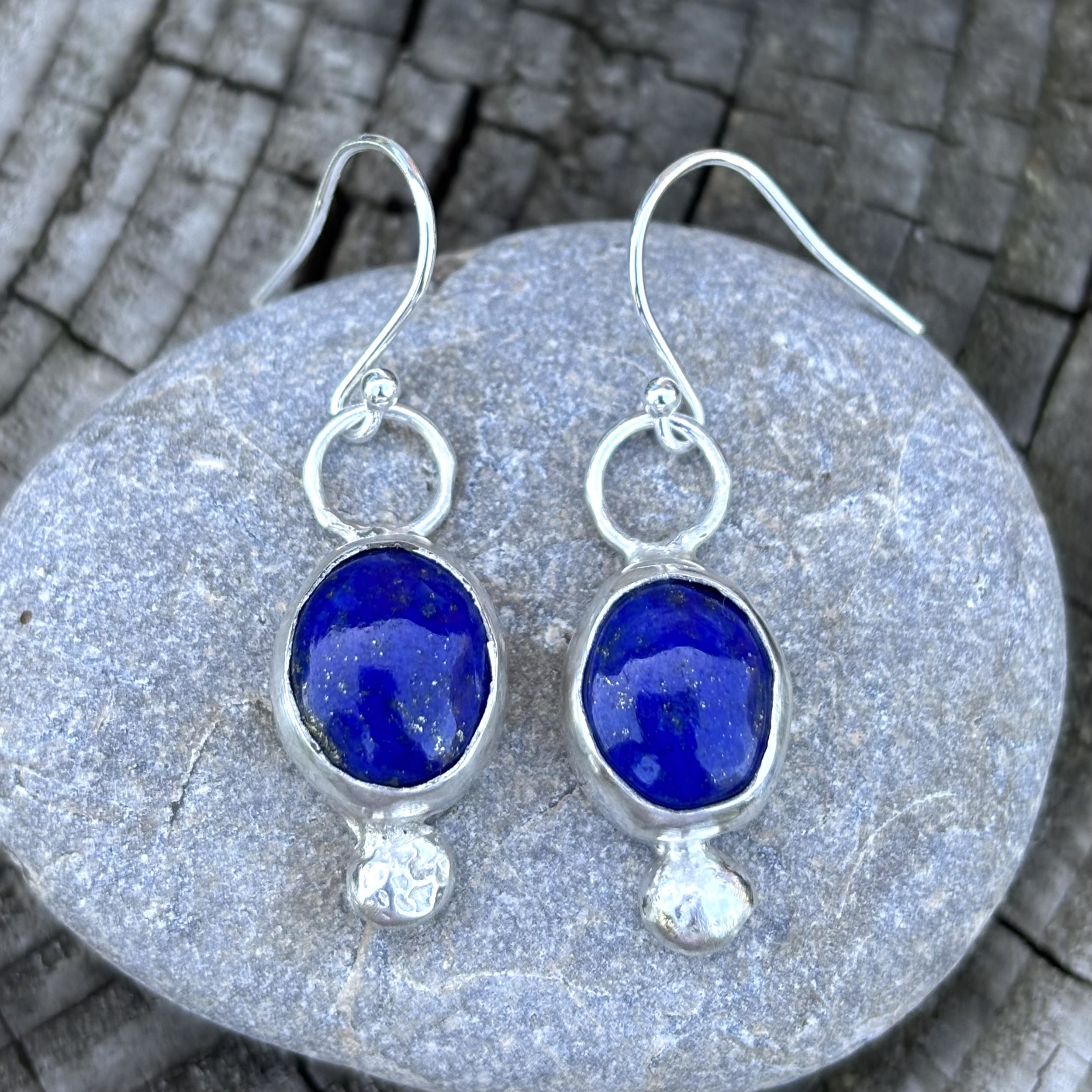Blue lapis lazuli dangles