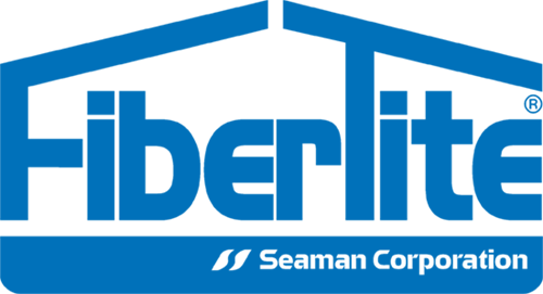 FIBERLITE logo with the text Seaman Corporation underneath, featuring a stylized house outline.