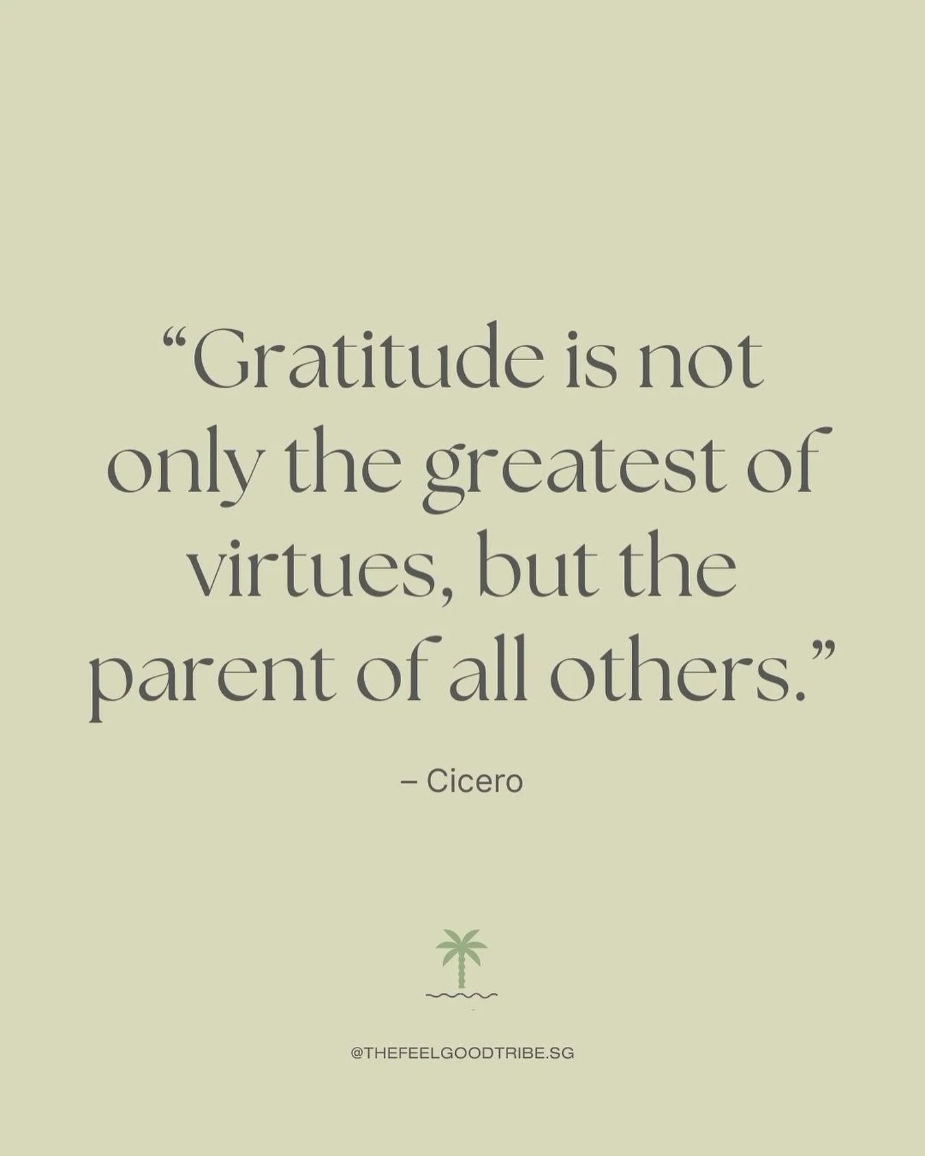 ✨ &ldquo;Gratitude is not only the greatest of virtues, but the parent of all others.&rdquo; ✨

When we pause to appreciate what we already have &mdash; our health, friendships, community, and even the small, quiet moments &mdash; something shifts. G
