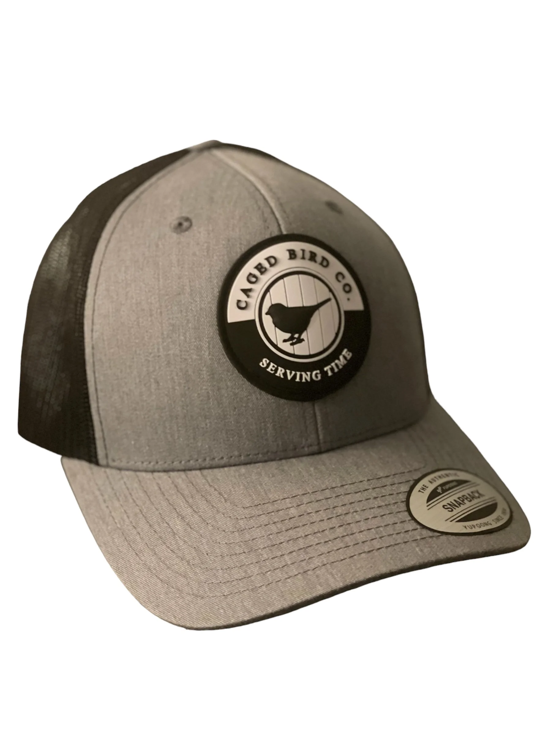 Grey/ Black PVC trucker hat