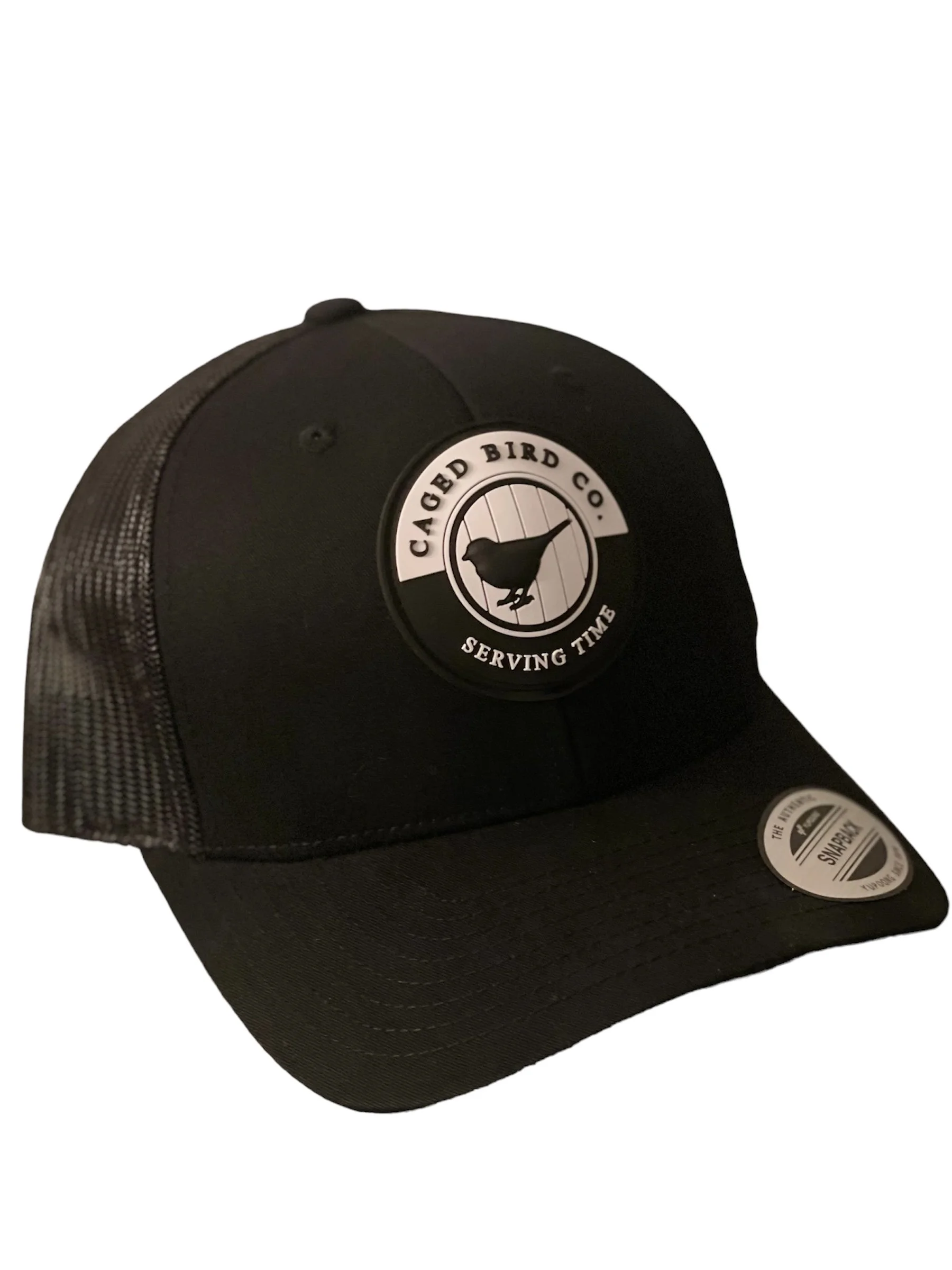 Black PVC trucker hat