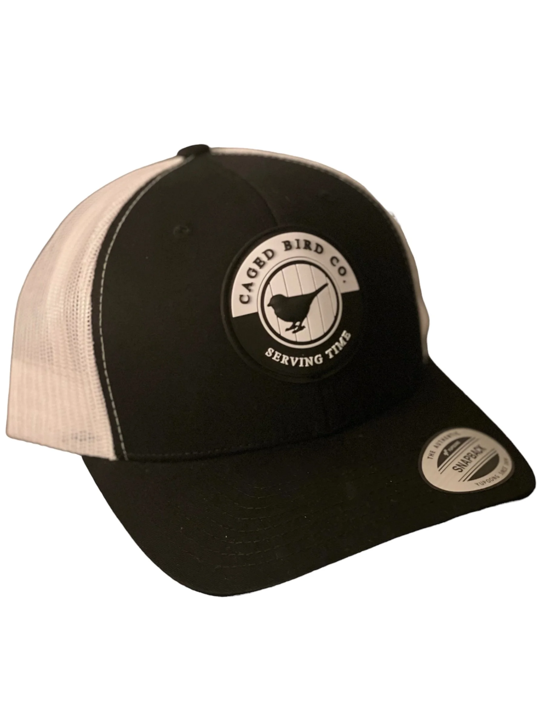 Black/ White PVC trucker hat