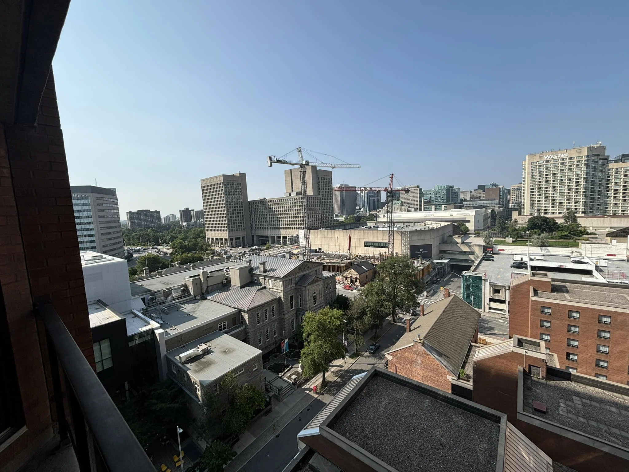 Good morning from Ottawa! From our balcony, you can see my high school (Lisgar, where I first joined a drama club and took theatre classes), right below us is Arts Court (where I first went to a theatre afterschool program that encouraged me to write