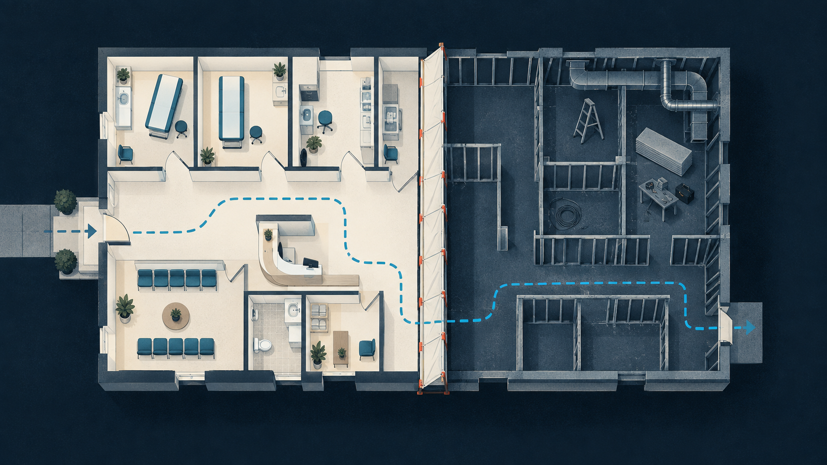 Renovating a Clinic that has to Stay Open