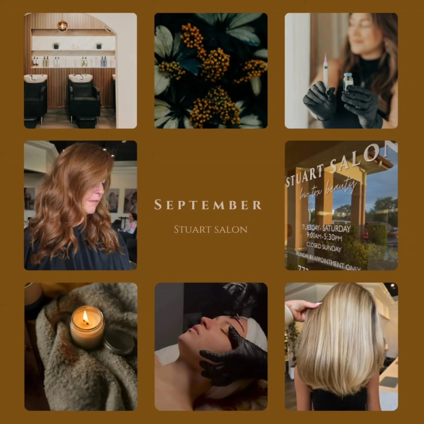 The September drop. โจ
Salon updates, product obsessions, and the cozy copper you’ll be asking for.
๐
 Book your fall refresh now // link in bio.