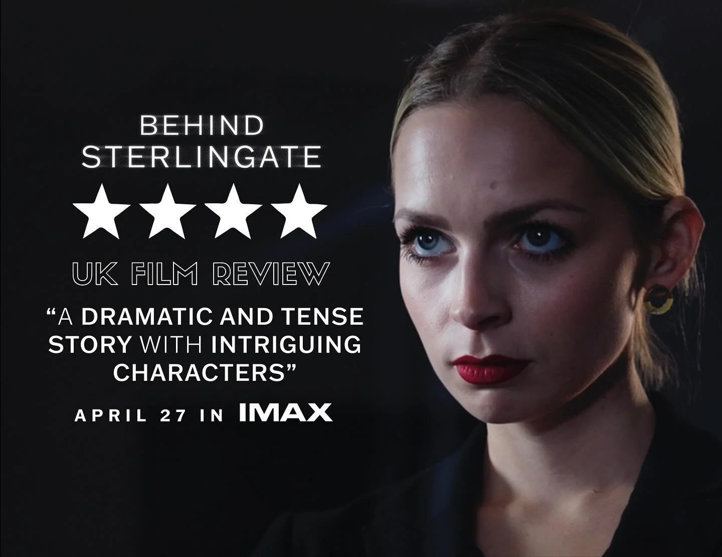 ⭐️⭐️⭐️⭐️ from UK Film Review! (@ukfilmreview) Read the full write up on their website. 

Tickets are selling fast! Don&rsquo;t forget to buy your tickets for the April 27 IMAX premiere of Behind Sterlingate. Link in bio‼️