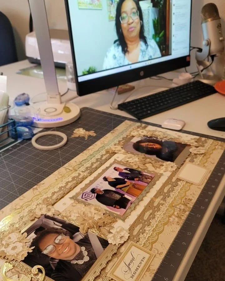 Happy National Scrapbooking Day! My mother and I are making amazing memories and enjoying Anna Griffins #CAH4!
 #scrapbooking #annagriffininc #cropathome4 #papercrafting