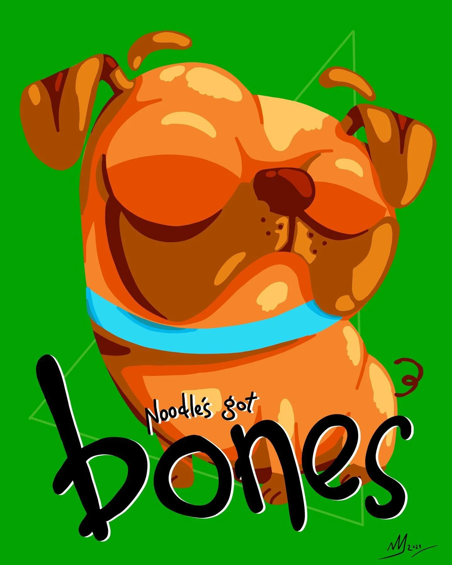 Feels like a bones day to me!!

#nobones #tiktokart #noodlethepug #pugpuppy #potd #art