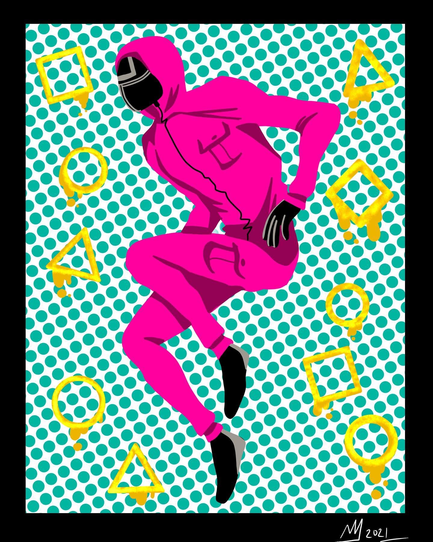 I don&rsquo;t know much about this Squid Game business but it&rsquo;s all I&rsquo;ve been seeing lately so I made some pop art!

#squidgame #squidgamefanart #potd #art #popart #procreate