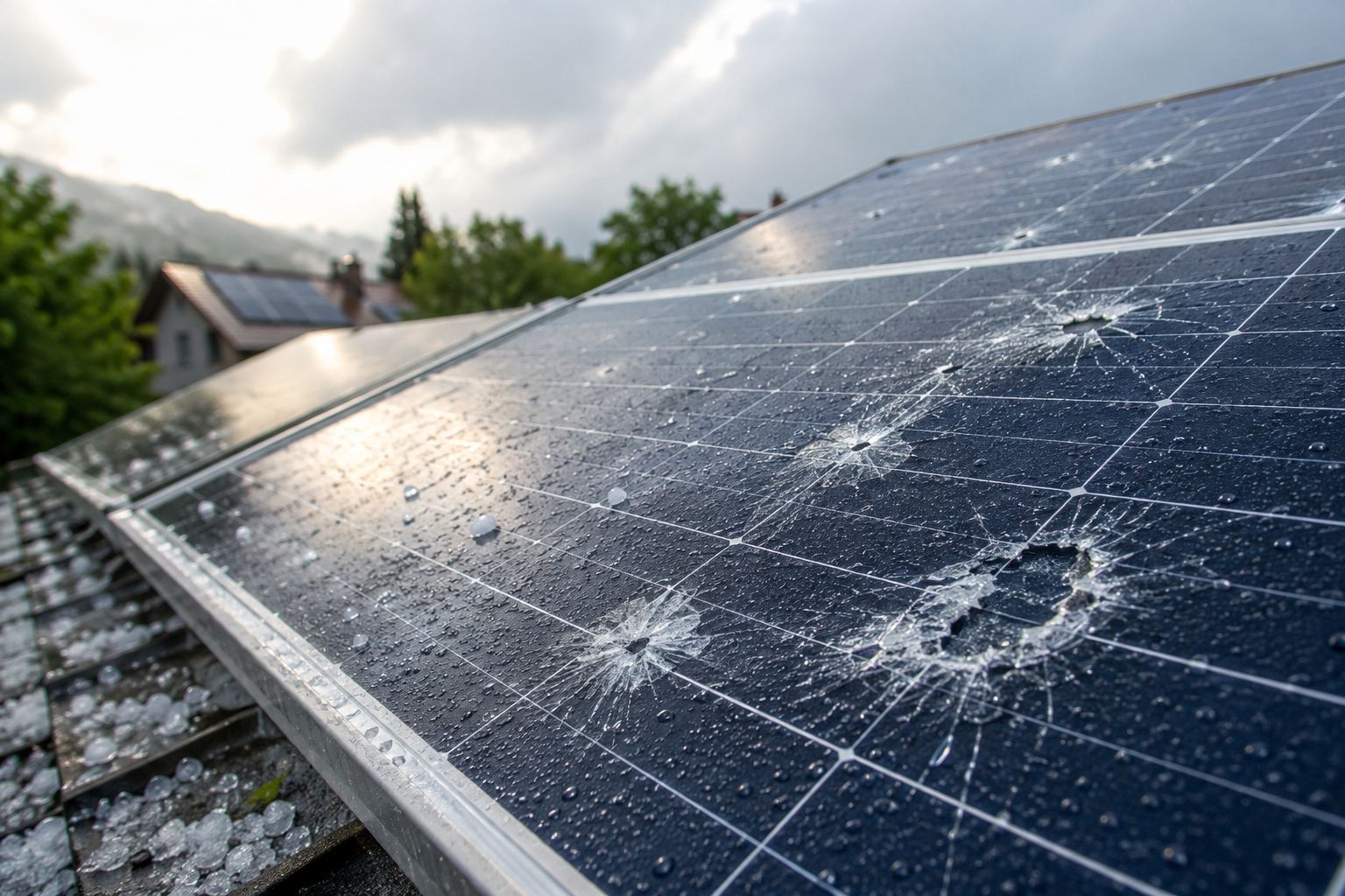 Hagelschäden an Photovoltaikanlagen: Was ist jetzt zu tun?