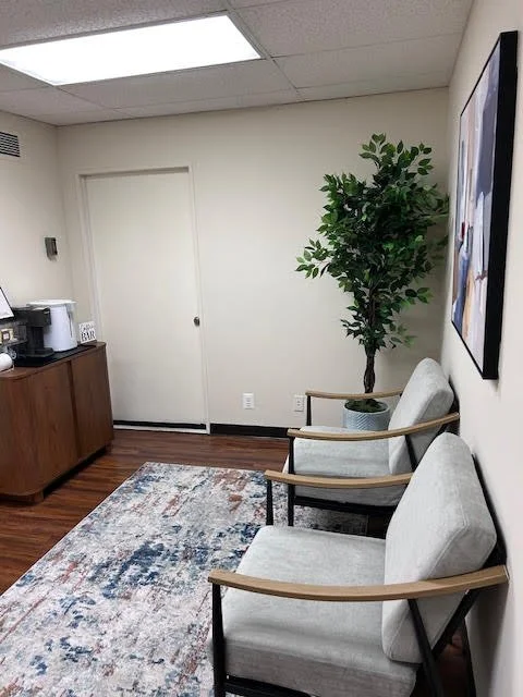 Modern therapy space for rent with waiting room