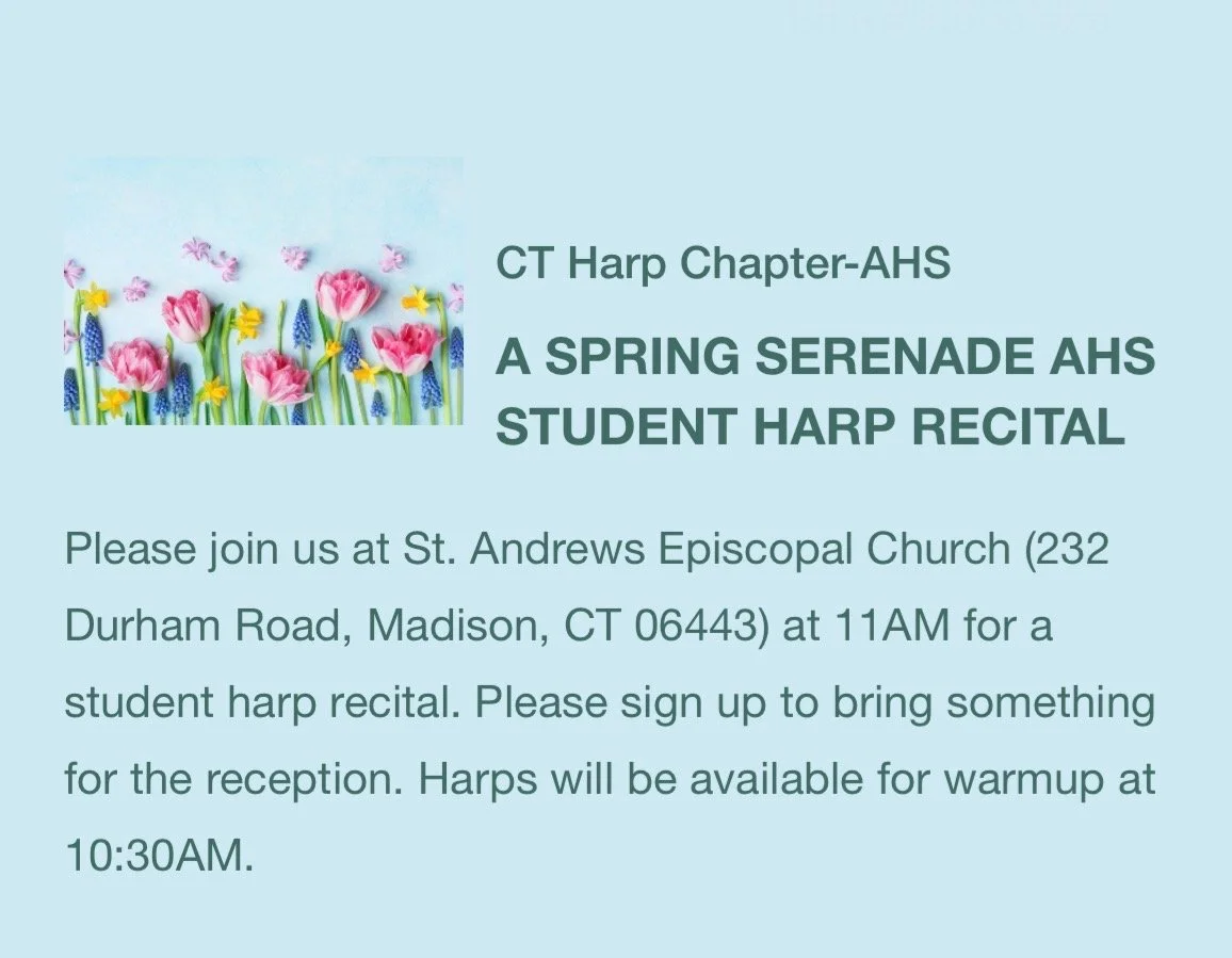A Spring Serenade AHS Student Harp Recital