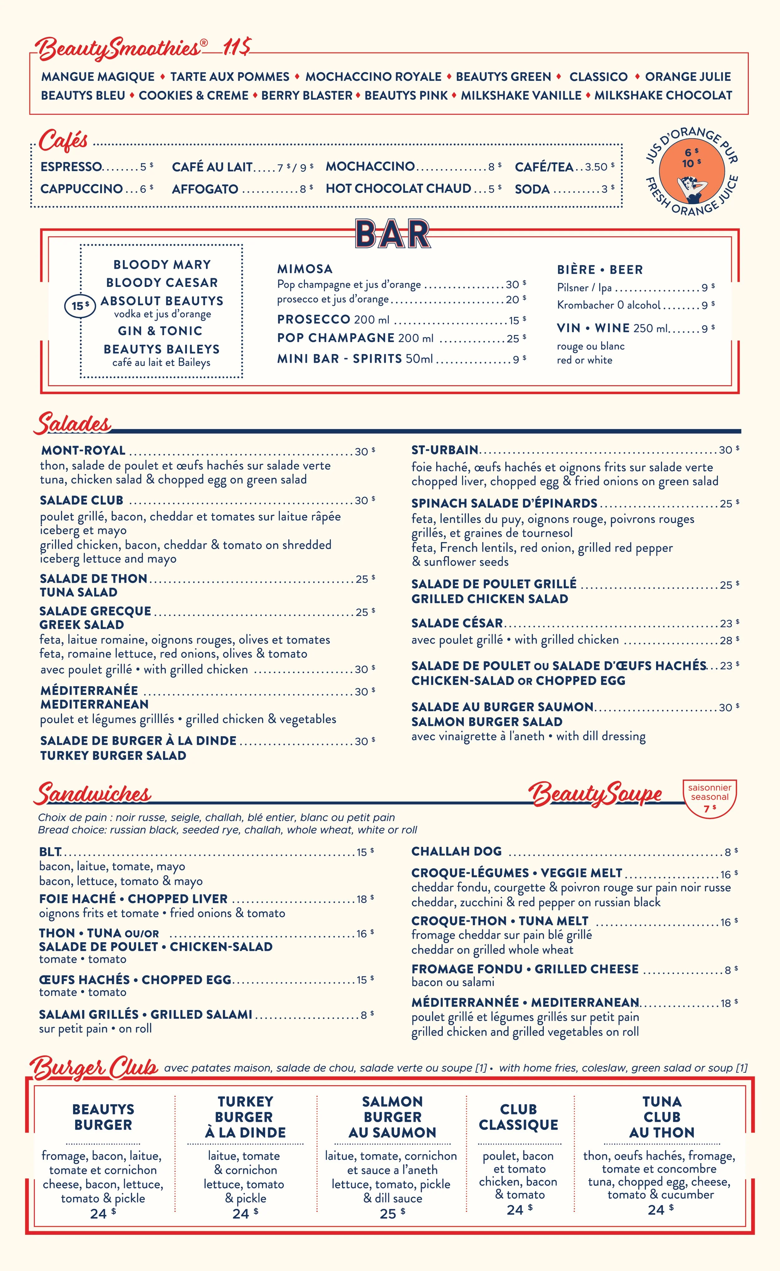 Menu — Beautys