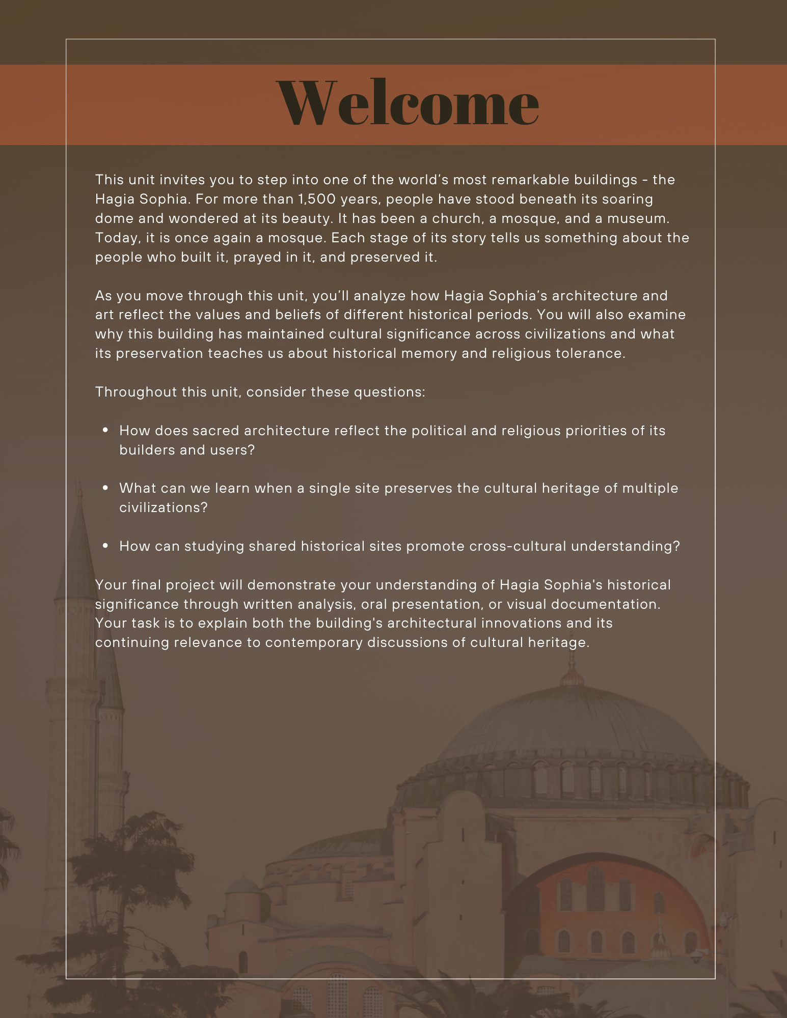 A beautifully written guide that invites students into a 1,700-year journey through history, faith, and architecture.