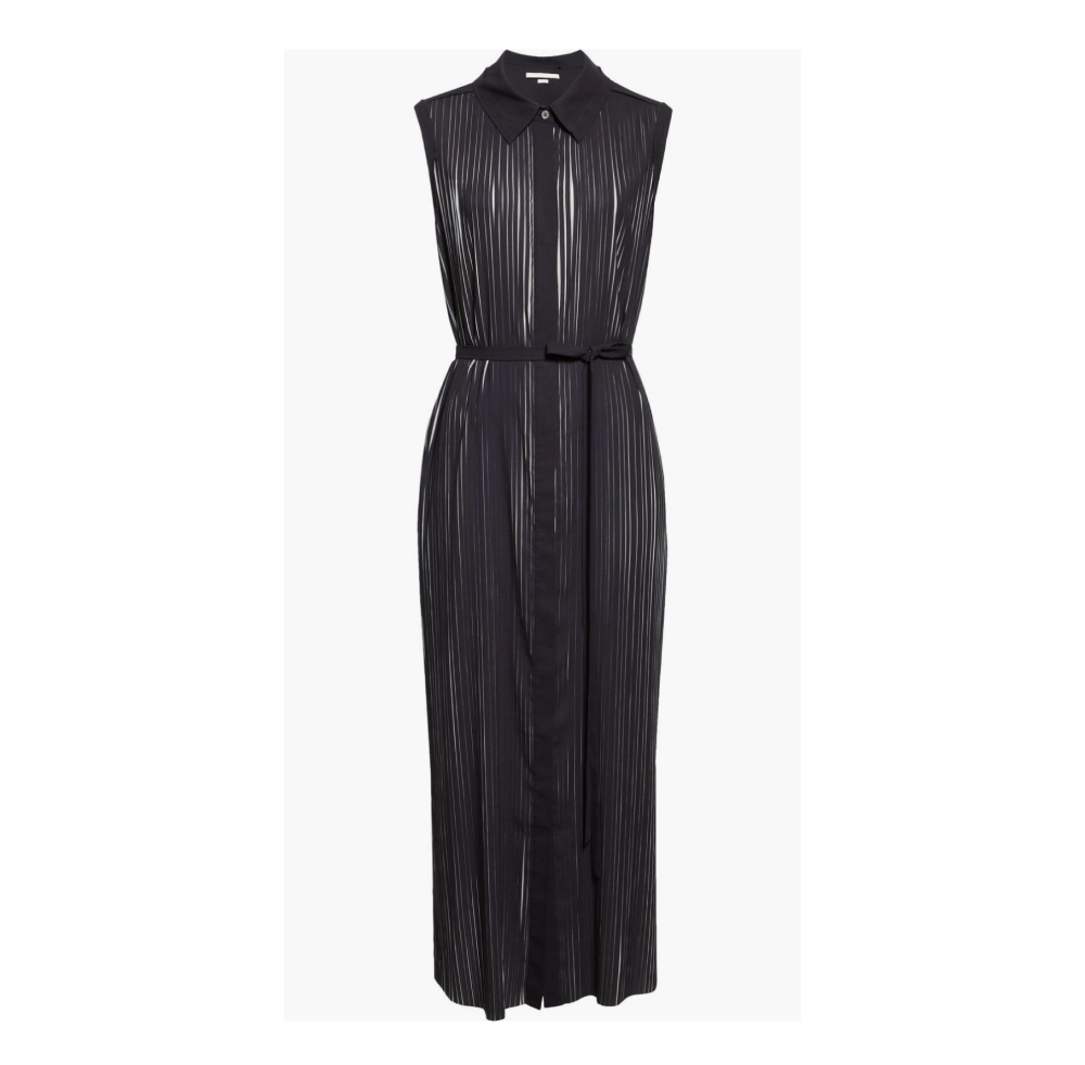 Bicolor Pleat Stripe Midi Dress $1,895