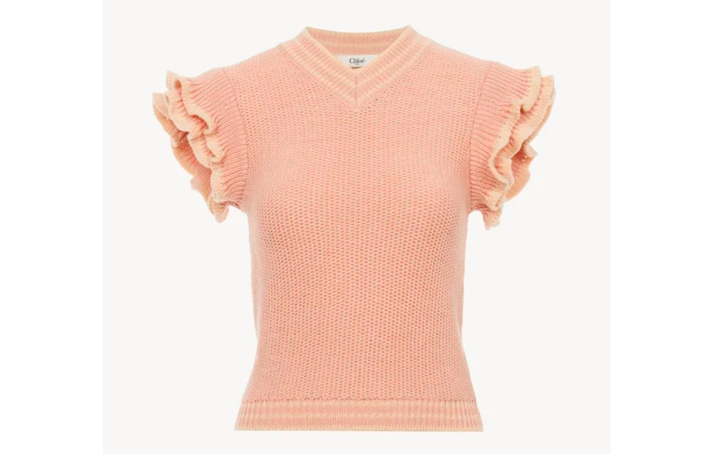 Chloe Ruffle Cap-Sleeve Sweater $1,090