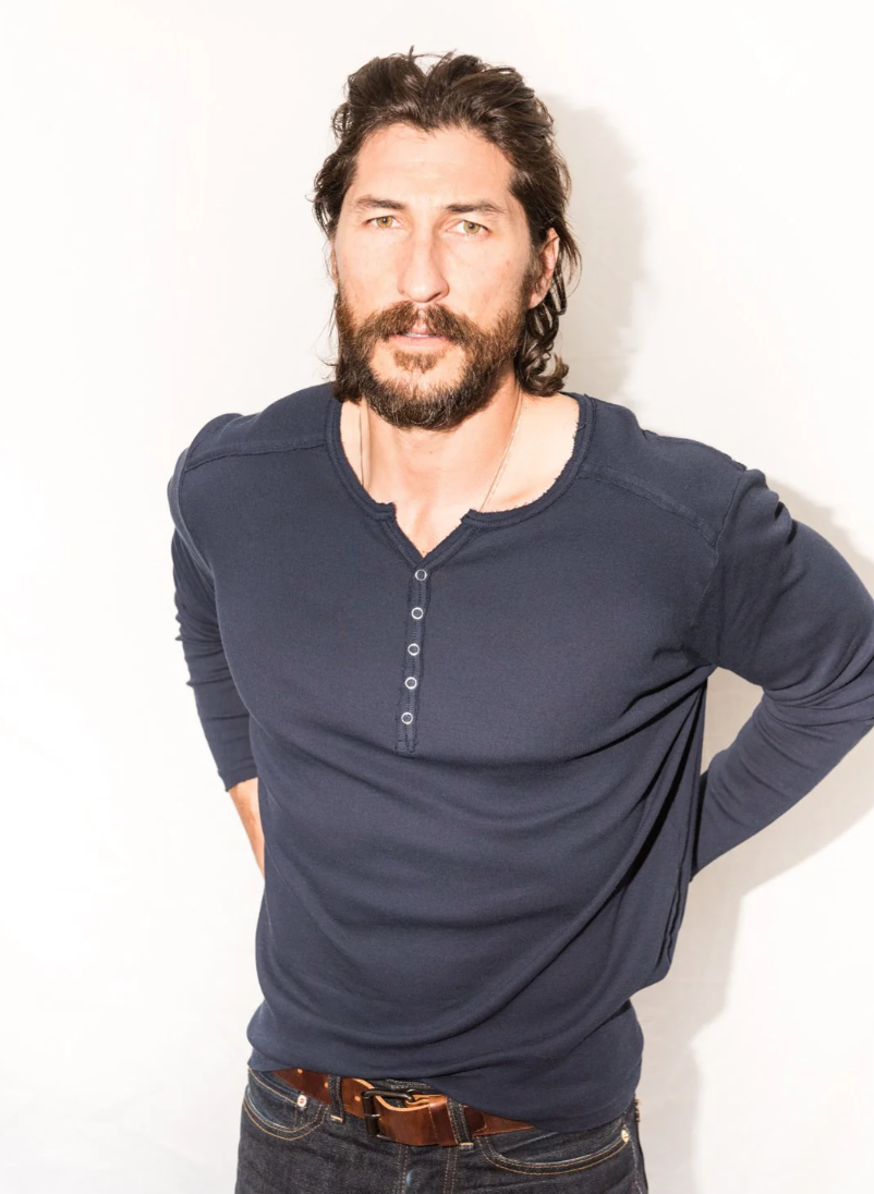 Men's Long Sleeve Henley Navy $175