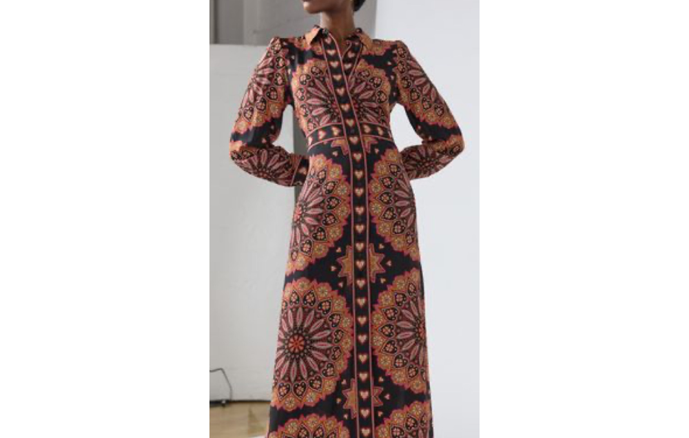 Dalton Silk Maxi Shirt Dress Black $630.00