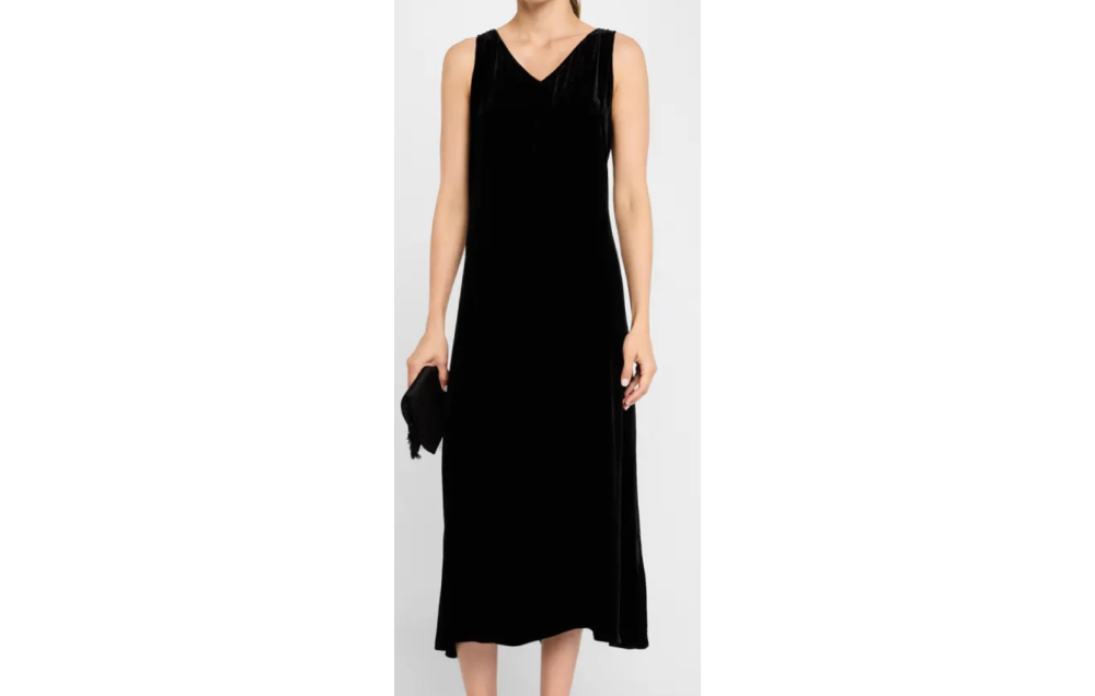Sleeveless Velvet Midi Dress $190