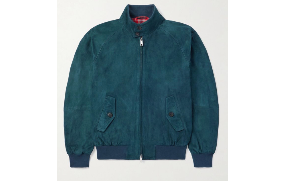 BARACUTA G9 Suede Harrington Jacket $690