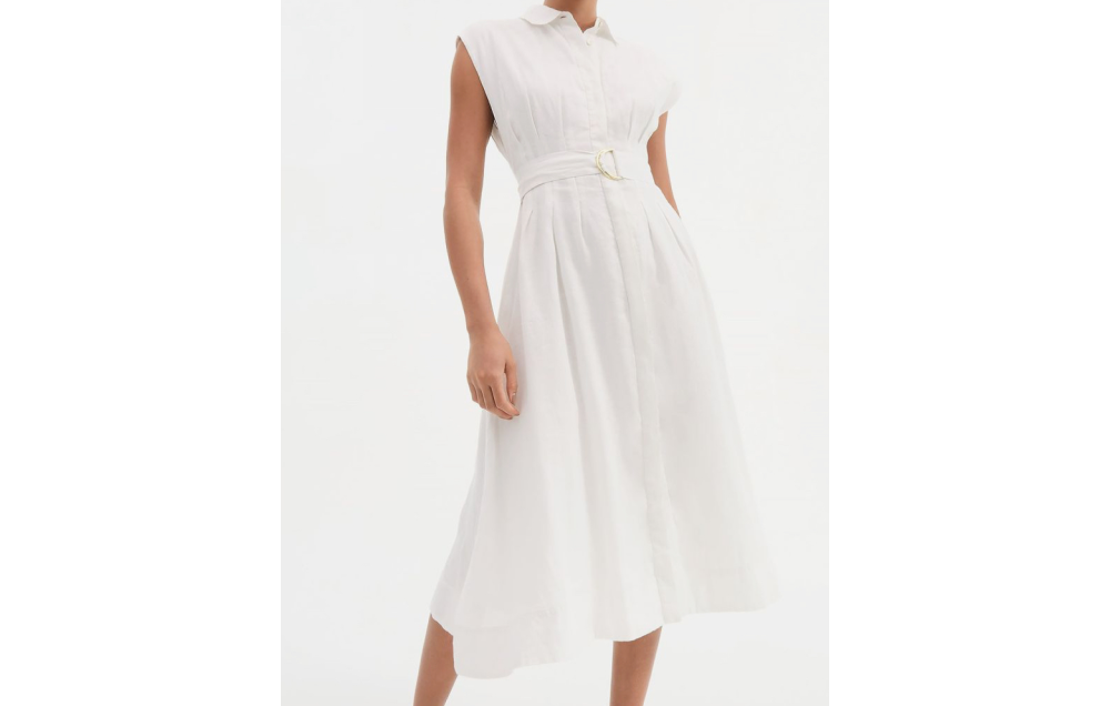 Loreta Belted Linen Dress
$598