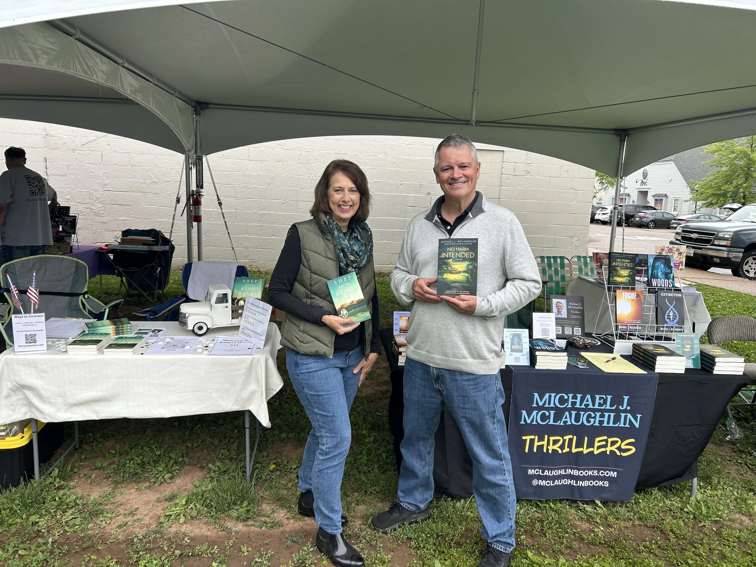 Great to be next to author and friend, Michael McLaughlin