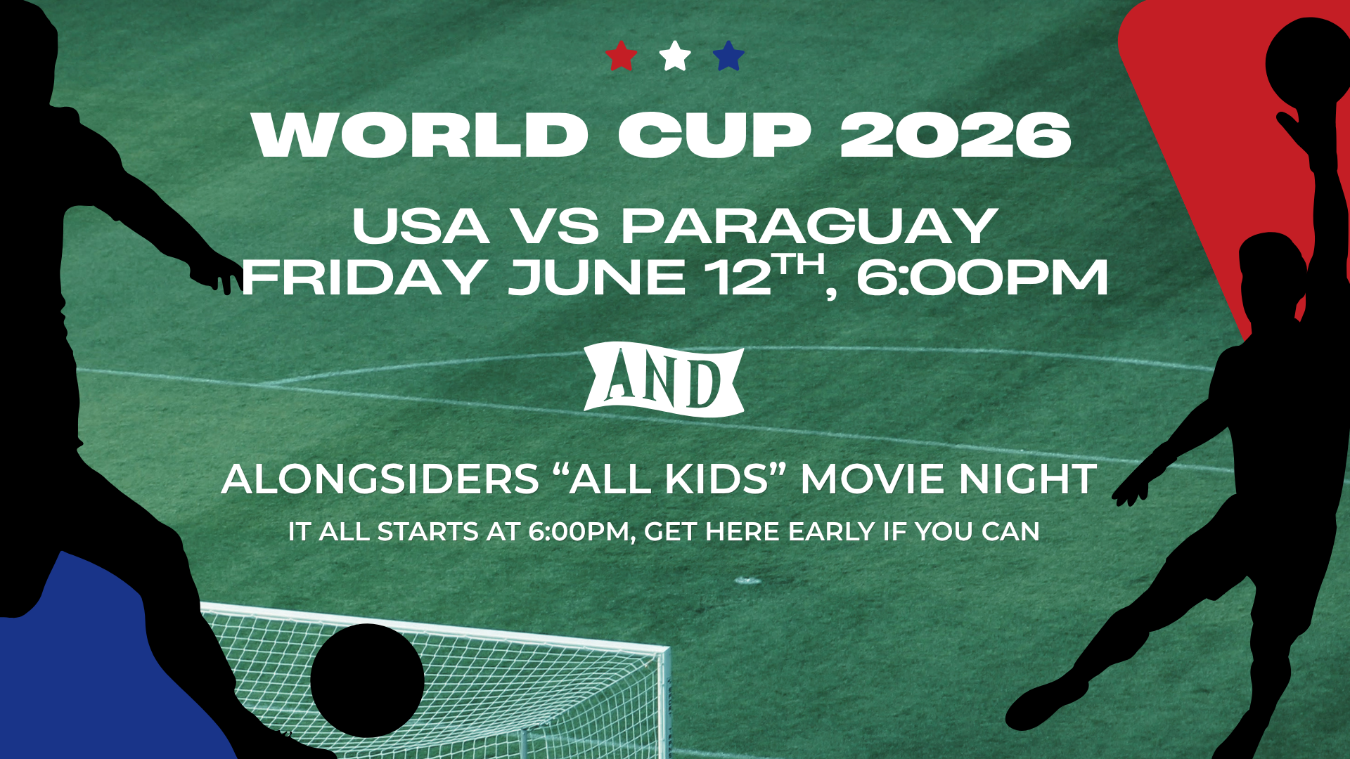 World Cup USA vs Paraguay LIVE + KIDS Movie Night