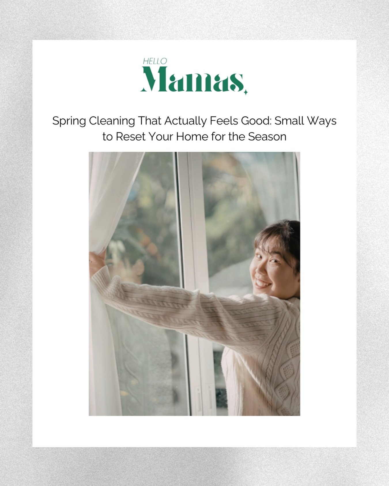 Another fun blog post I contributed to for @hellomamasco on spring cleaning! 🧹🧺. 

Link in bio to read the full article. 

#springcleaning #reset #spring #fengshuitips