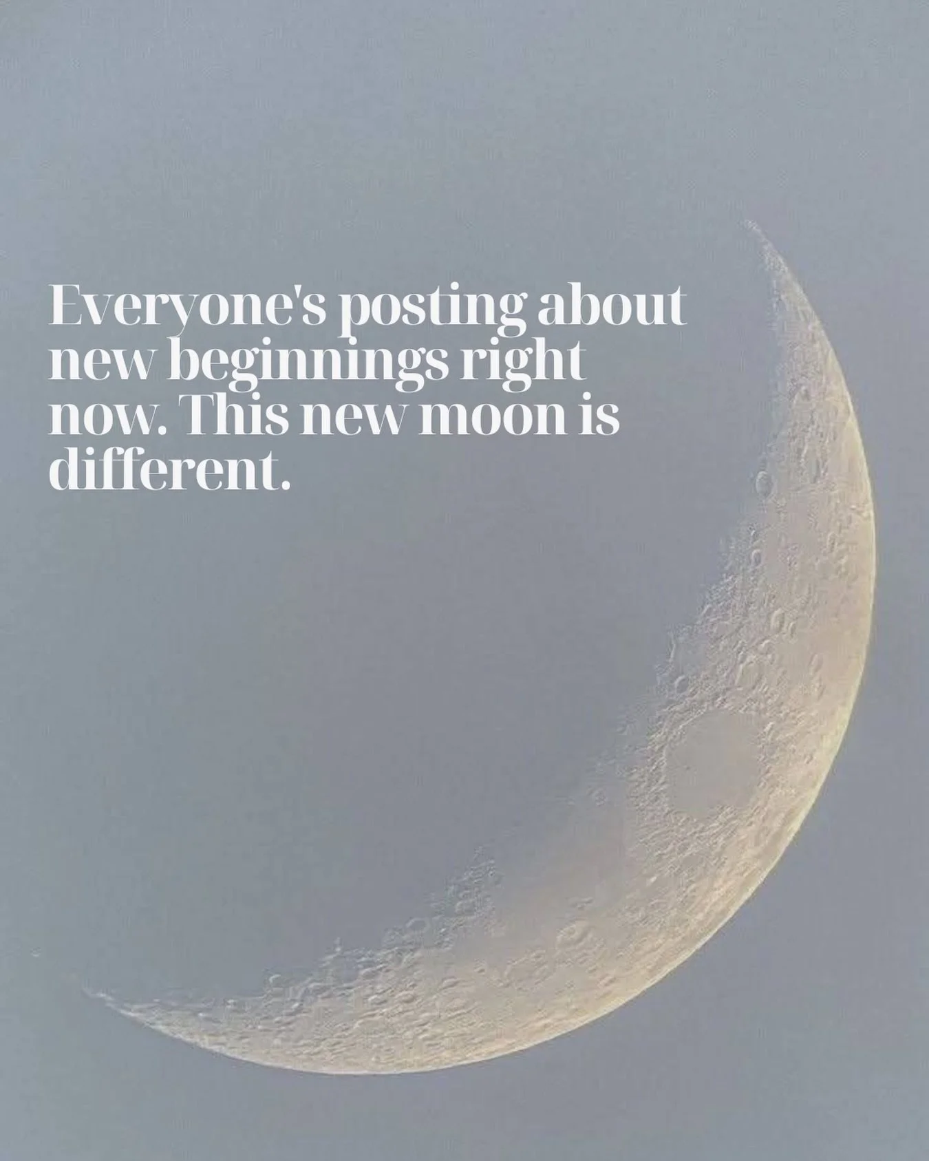 If everything feels slower right now&hellip;don&rsquo;t force it.

This New Moon April 17 in Taurus isn&rsquo;t here to push you. ♉️🌑

It&rsquo;s here to ground you.

To slow you down enough to notice
what&rsquo;s no longer working&hellip;
and what 