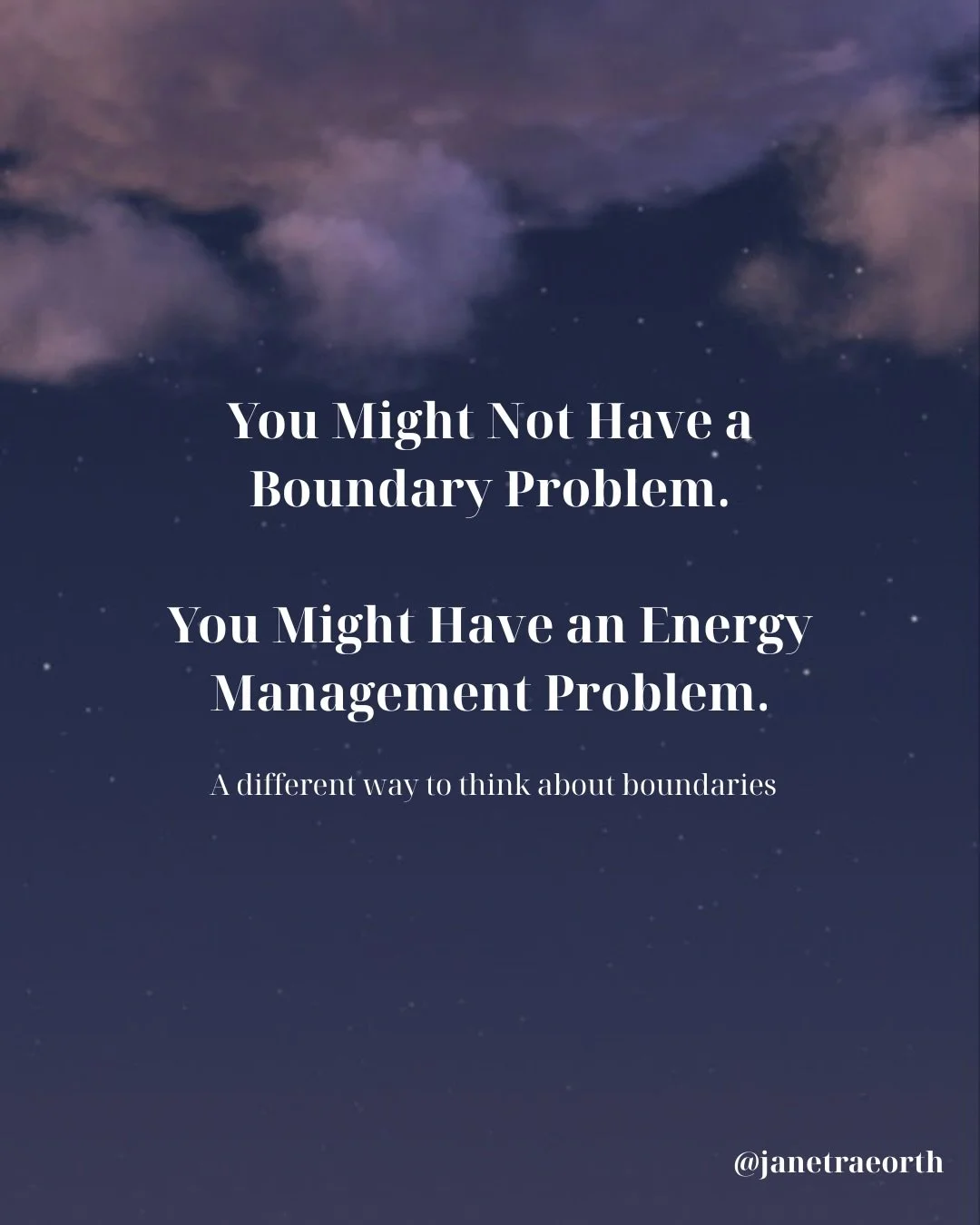 For decades, I&rsquo;ve heard people say, &ldquo;I need better boundaries. I need to learn to say no.&rdquo;

Sometimes that&rsquo;s true. But not always.

Sometimes you don&rsquo;t want to say no at all. You want to go to dinner. You want to see you