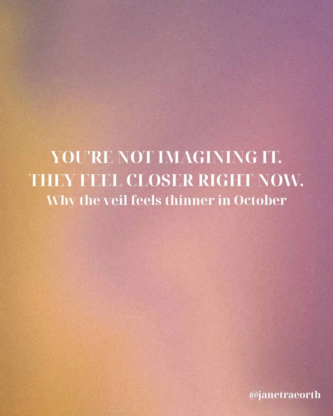 30 years of talking with the other side, and the same 7 messages keep coming through.

As we move toward Samhain, the veil between worlds grows thin. I feel it building all through October, and you may have noticed it too: a vivid dream, a familiar s