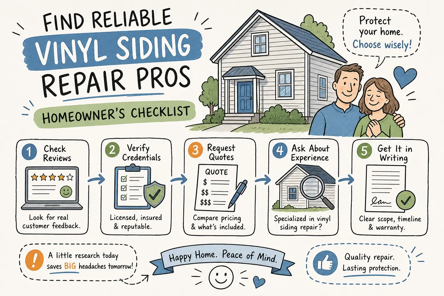 How to Find Reliable Vinyl Siding Repair Companies Near Me: A Homeowner's Checklist